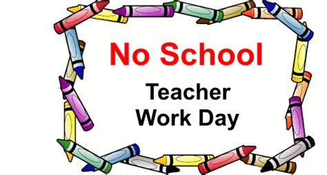 No School Teacher Work Day Clip Art Library