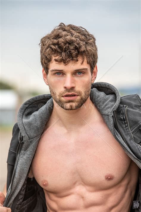 Hot Muscular Man In A Leather Vest Without A Shirt Rob Lang Images