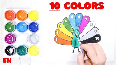 Learning Colours Top 10 Basic Colours Colours Of Rainbow Youtube