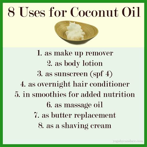 8 Uses For Coconut Oil — Yogabycandace