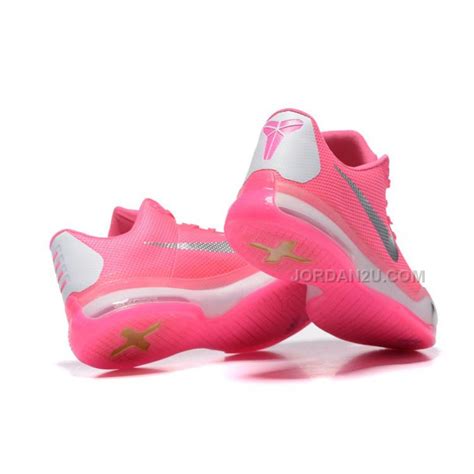 Men Nike Kobe 10 “think Pink” Pe Pinkwhite Silver Basketball Shoes