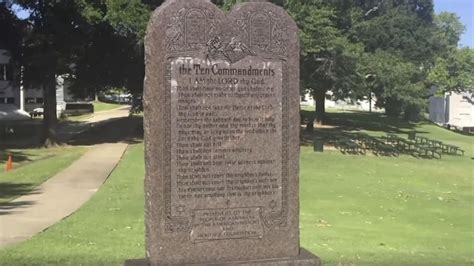 Atheist Groups Sue To Remove Ten Commandments Monument From Arkansas