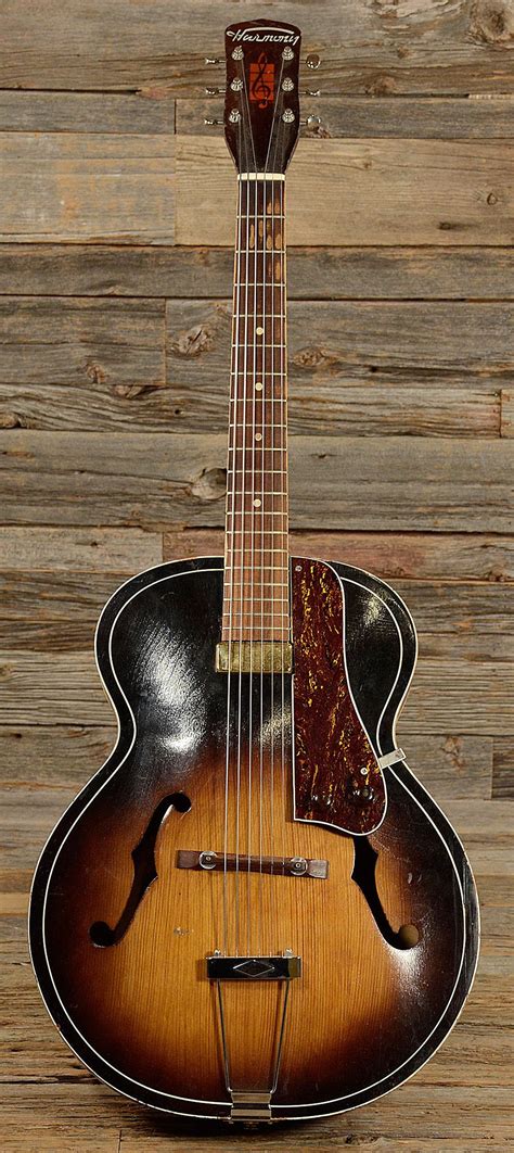 Harmony H1213 Sunburst 1954 S834 Chicago Music Exchange Jazz Guitar