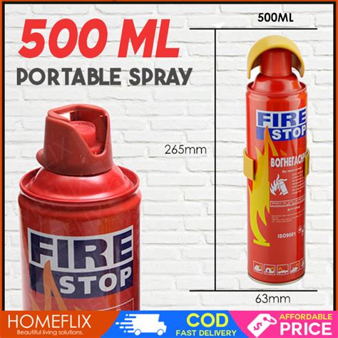 Homeflix Fire Extinguisher 1000ml 500ml Fire Stop Portable