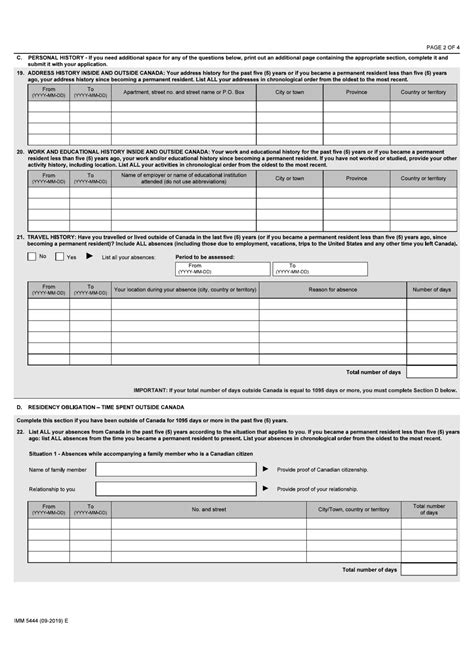 Form Imm5444 Fill Out Sign Online And Download Fillable Pdf Canada