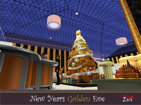 New Year Golden Eve Restaurant By Evi At Tsr Sims 4 Updates