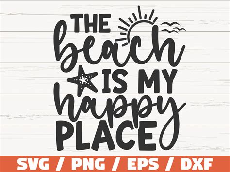 The Beach Is My Happy Place Svg Cut File Cricut Etsy