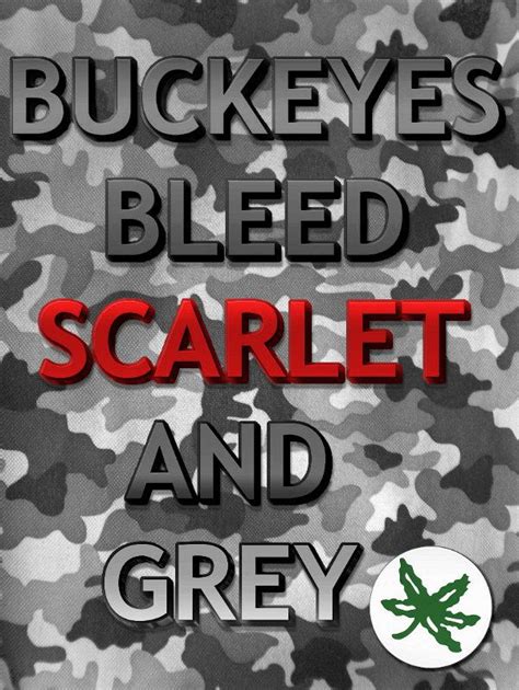 Buckeyes Bleed Scarlet And Grey Poster Ohio State Buckeyes Football