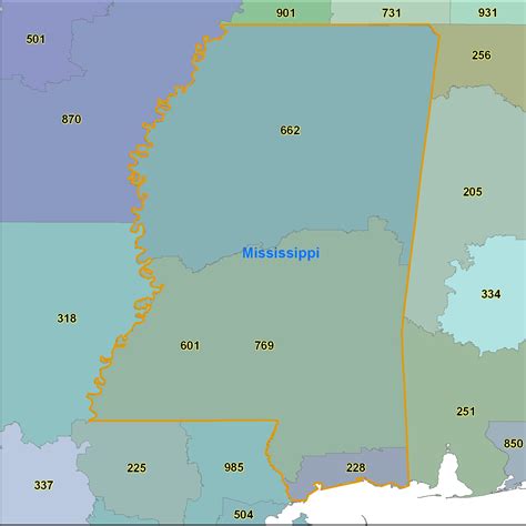 Mississippi Area Codes Map Of Mississippi Area Codes OFF