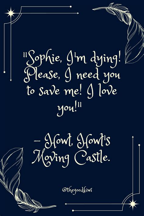 Howl Jenkins Pendragon Quotes Studio Ghibli Howl S Moving Castle Anime