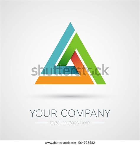 Abstract Triangle Company Logo Colorful Delta Stock Vector Royalty