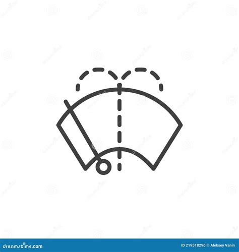 Car Windshield Wiper Line Icon Stock Vector Illustration Of Wiper