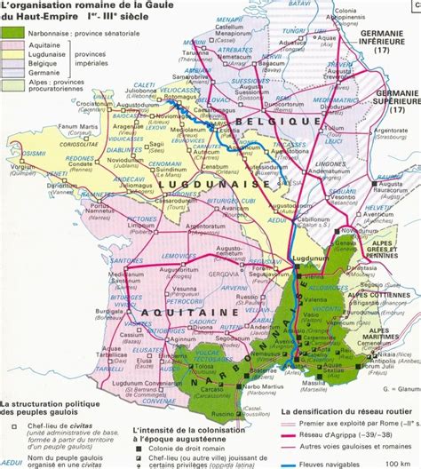 Carte Des Voies Romaines En France - Carte de France Histoire _ _ Cartes de la Gaule Romaine - « L'histoire