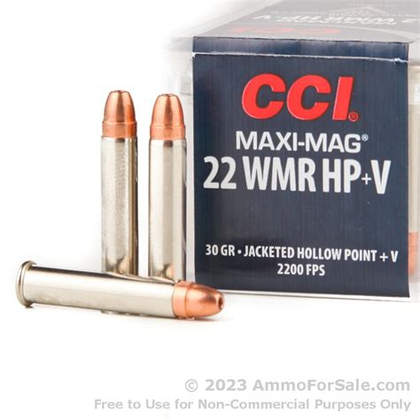 50 Rounds Of 30gr Jhp 22 Wmr Ammo By Cci Maxi Mag Hpv