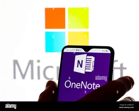 In This Photo Illustration A Microsoft Onenote Logo Seen Displayed On A