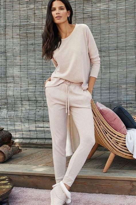 Sweet Pink Long Sleeve Lounge Two Piece Set In 2020 Loungewear Outfits Lounge Wear Cute
