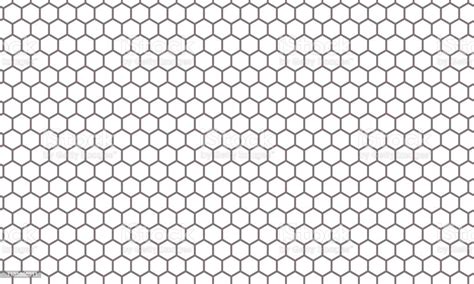 Hexagon Net Pattern Vector Background Hexagonal Seamless Grid Texture