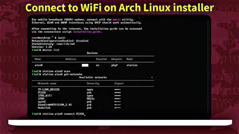 How To Connect To Wireless In Arch Linux Terminal Installation Youtube