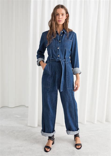 And Other Stories Denim Overall Jumpsuit