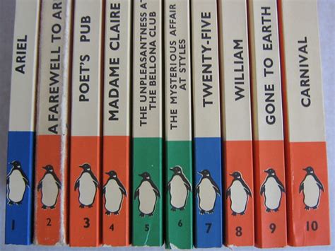 the first 10 penguin books spines someone read the hemming… flickr