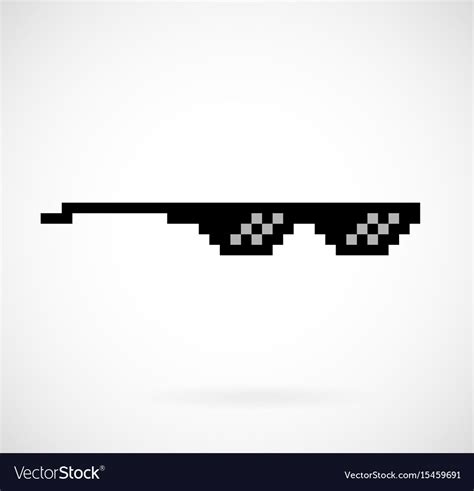 Life Thug Pixel Glasses Royalty Free Vector Image