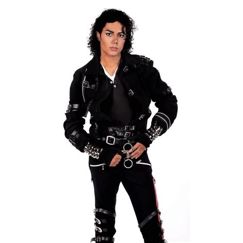 Mj Michael Jackson Fantasia Masculina Algod O Preto Jaqueta El Stica
