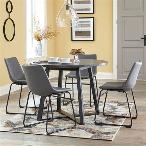 Ashley (Signature Design) Centiar 5-Piece Round Dining Table Set with ...