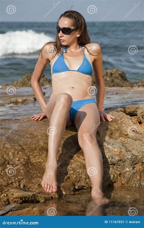 Woman In Bikinis On The Beach Stock Image CartoonDealer Com 11203117