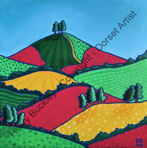 Red And Green Patterns Of Colmers Hill Hilary Buckley Dorset