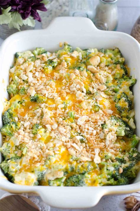 The BEST Broccoli Cheese Casserole With Ritz Crackers