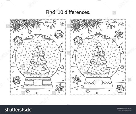 3040 Spot The Difference Christmas Bilder Stockfotos Und