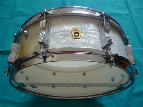 Ludwig Jazz Festival 1965 White Marine Pearl Drum For Sale Purple Chord