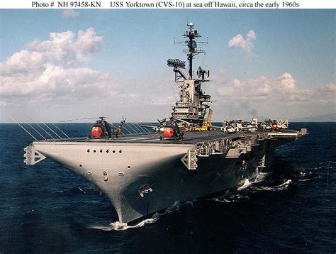 Usn Ships Uss Yorktown Cv 10 Later Cva 10 And Cvs 10