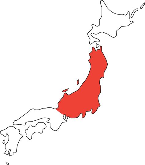 Japan Map City Color Of Country Flag 12177256 Png