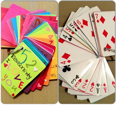 52 Reasons Why I Love You With A Deck Of Cards Manualidades