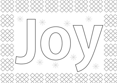 Joy Coloring Pages Free To Print And Download