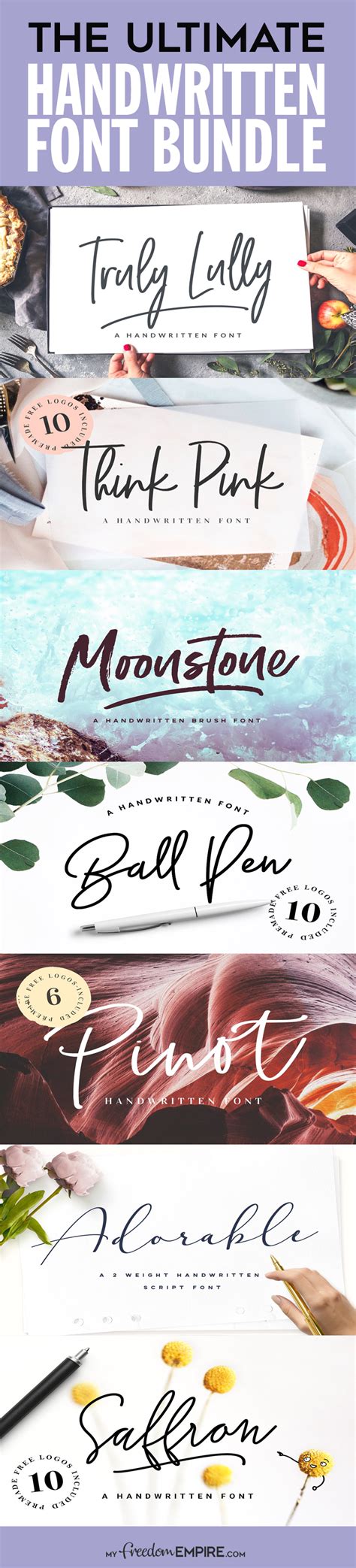 Handwritten Style Fonts Are Super Popular And A Must For Any Website