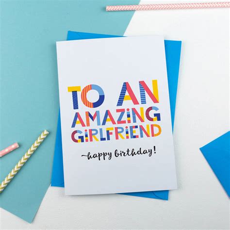 Amazing Girlfriend Personalised Card By A Is For Alphabet