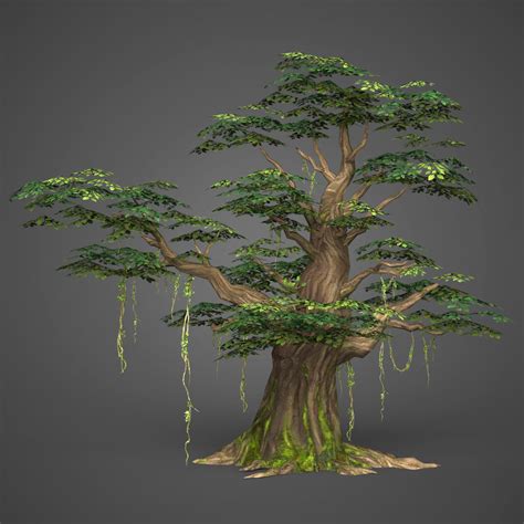 3d Model Game Ready Low Poly Tree 09 Cgtrader