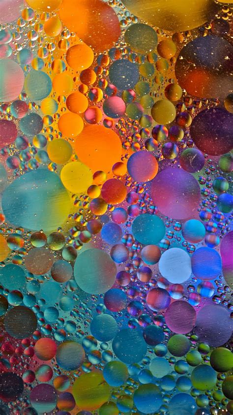Drops Multi Colored Water Hd Phone Wallpaper Peakpx