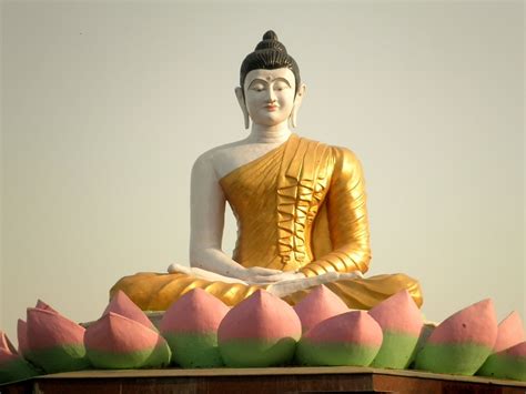 Buddha Statue At The Bangladesh Monastery In Bodh Gaya India Buddha