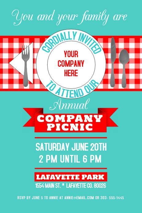 Free Company Picnic Flyer Word Template Printable Templates