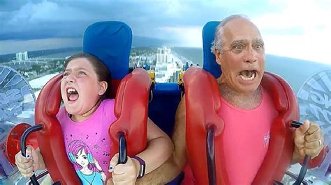 Dads And Daughters 2 Funny Slingshot Ride Compilation Youtube