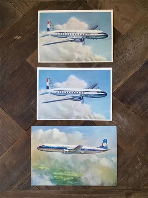 Vintage Aviation Klm Royal Dutch Airlines Douglas Dc 7c And Convair