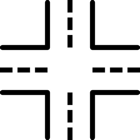 Road Intersection Crossing Maps And Flags Icon