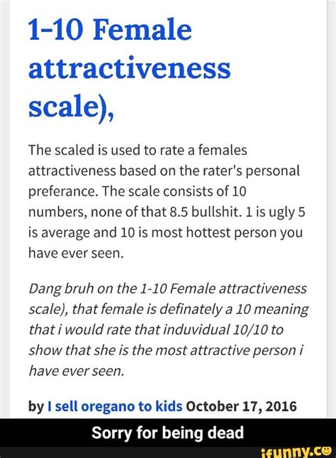 attractiveness scale