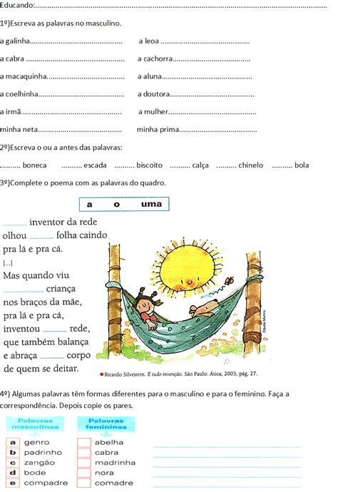Atividades Sobre Masculino E Feminino