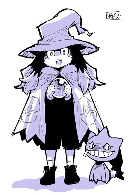 Hex Maniac And Banette Pokemon And More Drawn By Chichibu