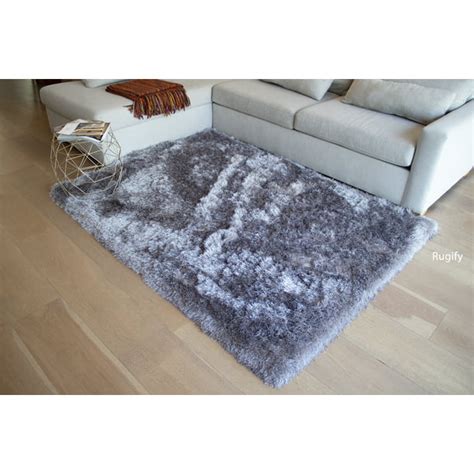 8x10 Feet Light Gray Light Grey Silver Color Two Tone Area Rug Carpet