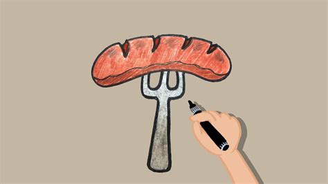 맛있는 소세지 그리기 How To Draw Sausage Youtube